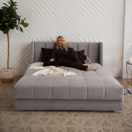 ВЕНЕЦИЯ Складная кровать серо-бежевая, 125