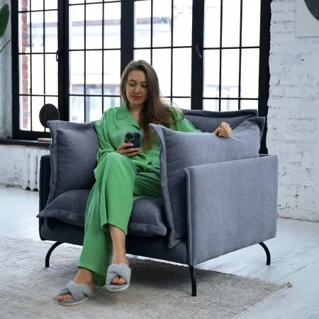 Облако комфорта Кресло, серо-синий