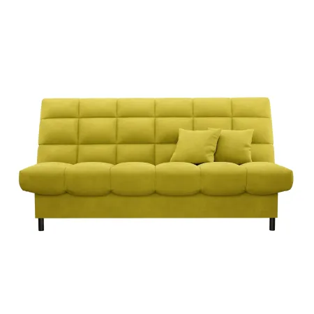 ЮТА Диван прямой горчичный ППУ, с черными ножками