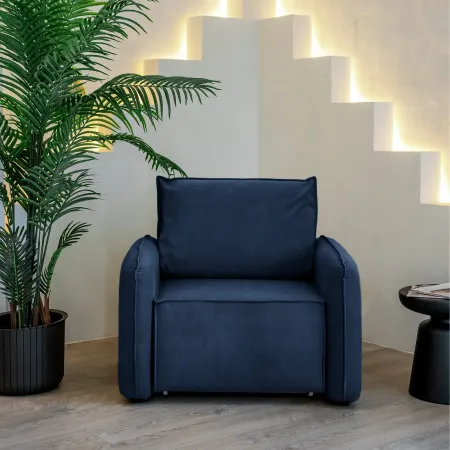 ПОРТЛЕНД Кресло-кровать синее