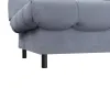 ЮТА Диван прямой серый ППУ, с черными ножками