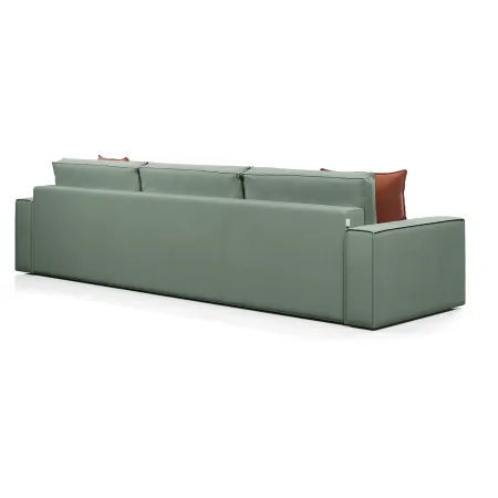 КОРСО XL Диван тканевый прямой темно-зеленый