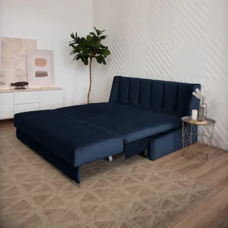 ВЕНЕЦИЯ Складная кровать темно-синяя, 145