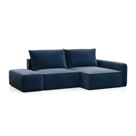 ПОРТЛЕНД Диван угловой с банкеткой синий
