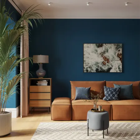 ПОРТЛЕНД Диван прямой с банкеткой терракотовый