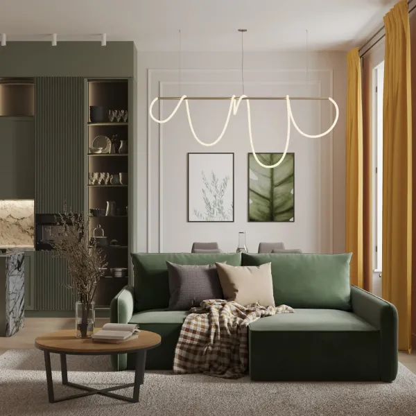 ПОРТЛЕНД Диван угловой синий