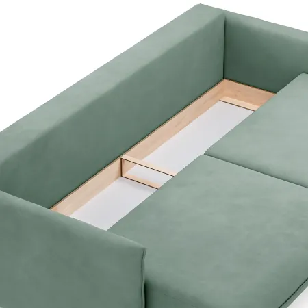 СКАНДИ Диван тканевый прямой мятный