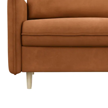 СКАНДИ Диван тканевый прямой терракотовый