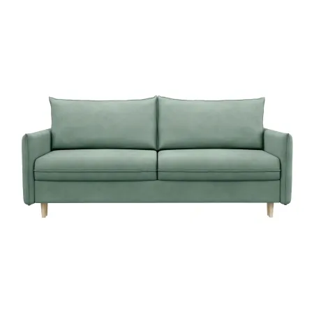 СКАНДИ Диван тканевый прямой мятный