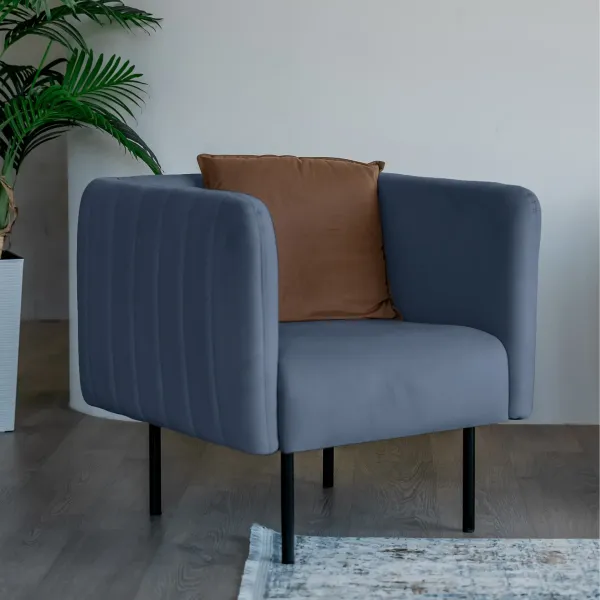 РИО Кресло тканевое синее