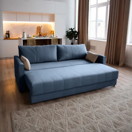 РИМИНИ Диван прямой синий