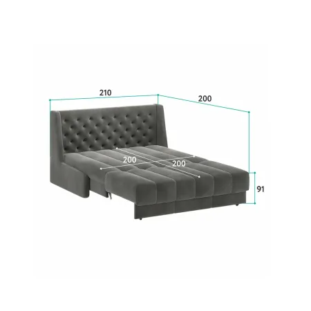 РИЧМОНД Складная кровать светло-серая, 200