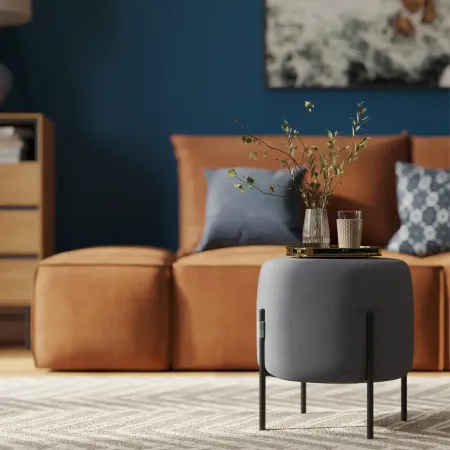 ПОРТЛЕНД Диван прямой с банкеткой терракотовый