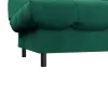 ЮТА Диван прямой зеленый ППУ, с черными ножками