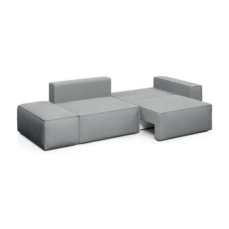 КОРСО Диван прямой с банкеткой, серый