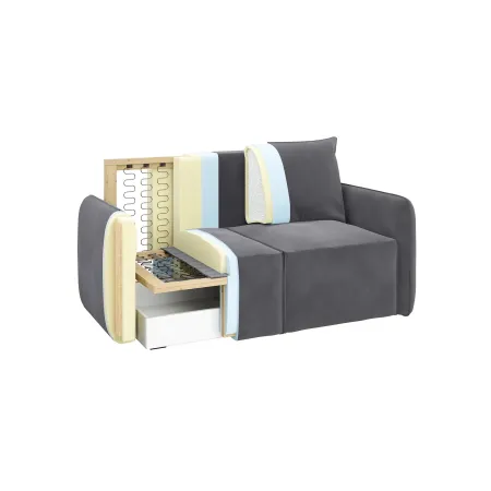 ПОРТЛЕНД МИНИ 150 Диван прямой синий