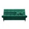 ЮТА Диван прямой зеленый ППУ, с черными ножками