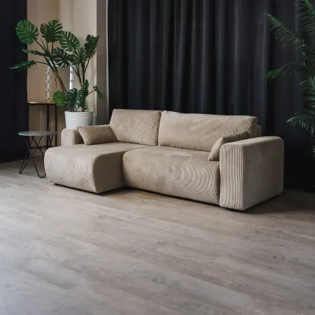 ДОЛГОЖДАННЫЙ ОТПУСК Диван угловой, бежевый