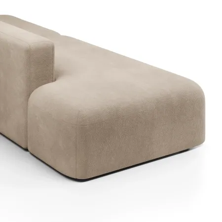 НОВЫЕ ЭМОЦИИ Диван прямой, латте, банкетка слева