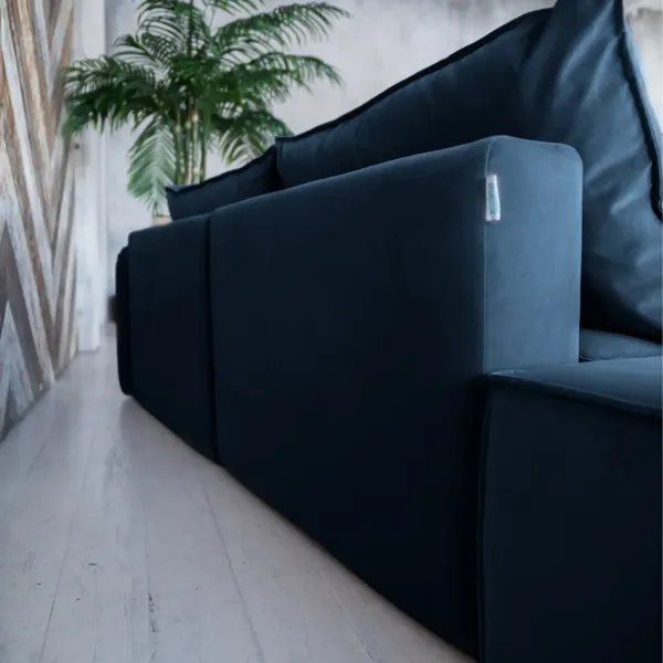 ПОРТЛЕНД Диван прямой с банкеткой синий