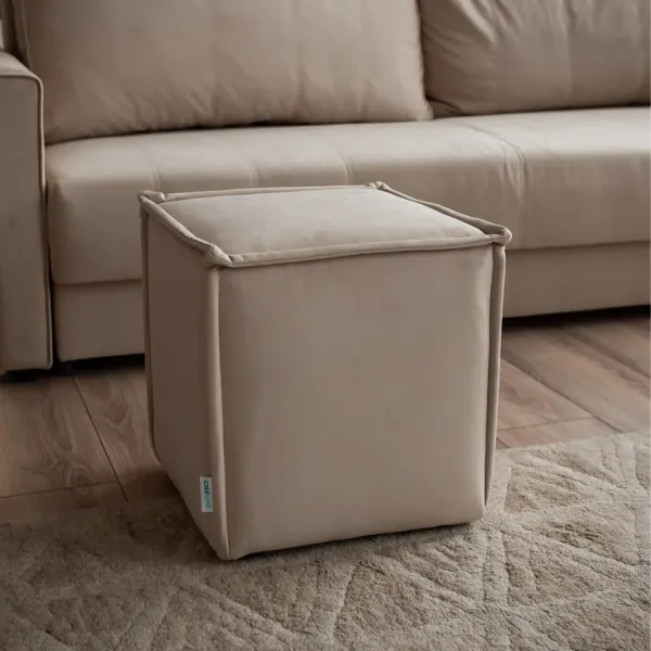 Маленькая радость Пуф квадратный бежевый