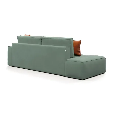 КОРСО Диван прямой с банкеткой, темно-зеленый