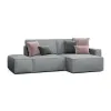 КОРСО Диван угловой с банкеткой, серый