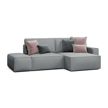КОРСО Диван угловой с банкеткой, серый