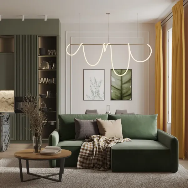 ПОРТЛЕНД Диван угловой терракотовый