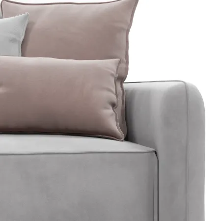 ПОРТЛЕНД Диван угловой с банкеткой светло-серый