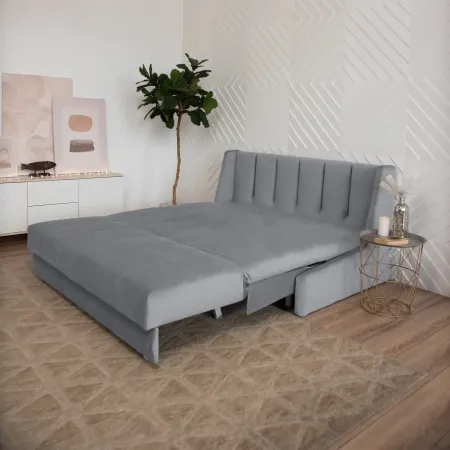 ВЕНЕЦИЯ Складная кровать светло-серая, 200