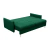 СКАНДИ Диван тканевый прямой изумрудный