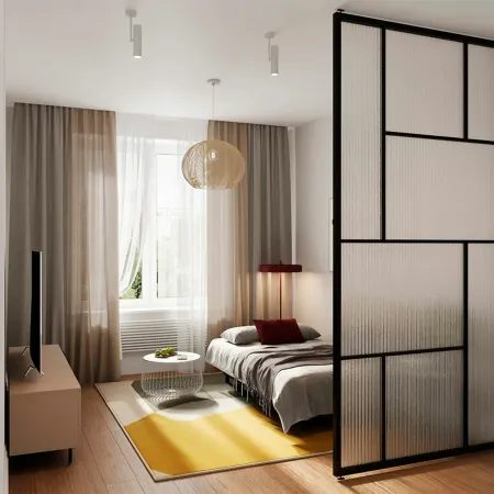 ЮТА Диван прямой горчичный ППУ, с черными ножками