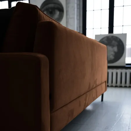 Хорошее настроение Диван прямой, медно-коричневый