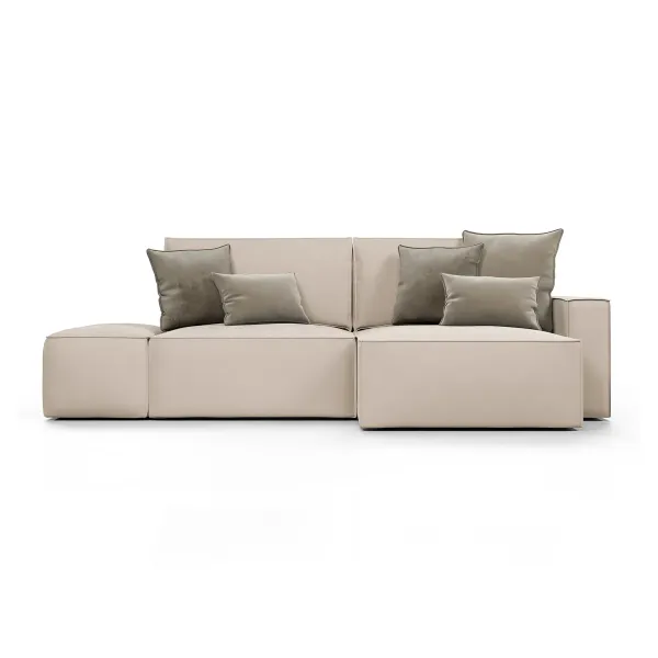 КОРСО Диван угловой с банкеткой, бежевый