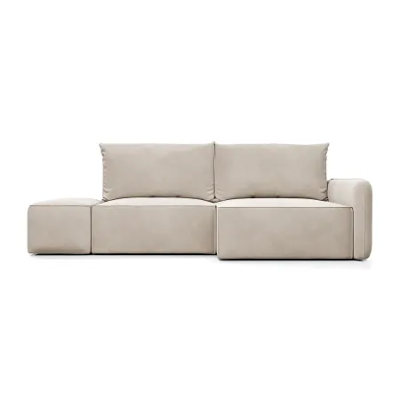 ПОРТЛЕНД Диван угловой с банкеткой светло-бежевый