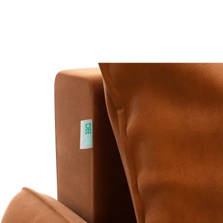 ПОРТЛЕНД Диван угловой терракотовый