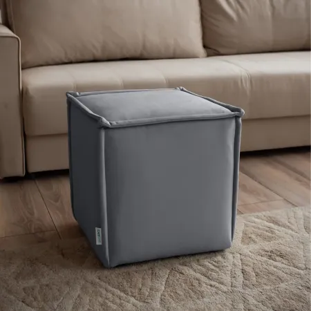 Маленькая радость Пуф квадратный светло-серый