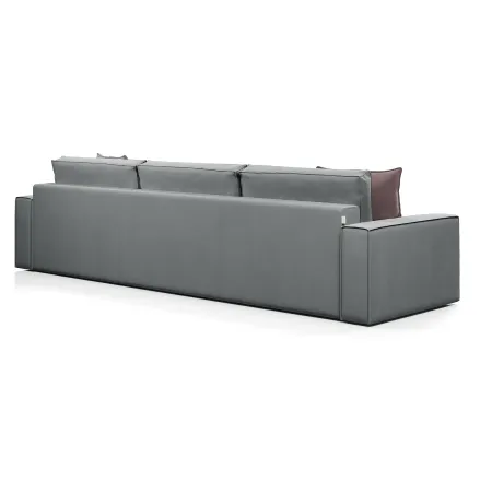 КОРСО XL Диван тканевый прямой серый