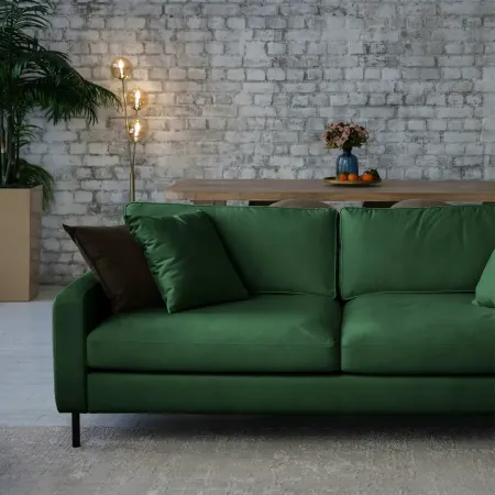 Хорошее настроение Диван прямой, лиственно-зеленый