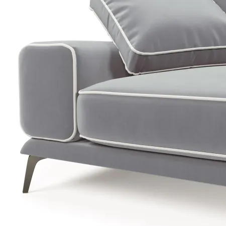 Солнечное побережье Диван угловой, галечный серый