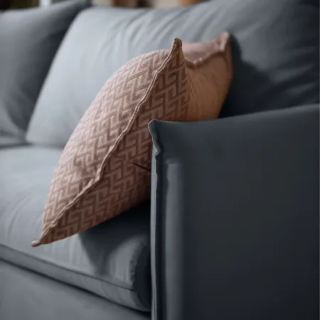 СКАНДИ Диван тканевый прямой светло-серый