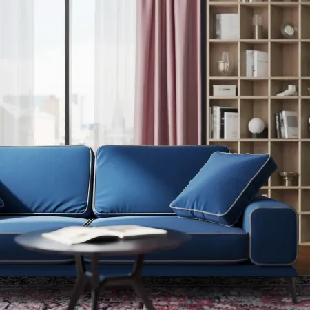 Солнечное побережье Диван прямой, сапфировый