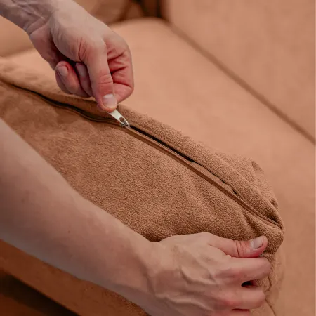 НОВЫЕ ЭМОЦИИ Диван прямой, терракотовый, банкетка справа