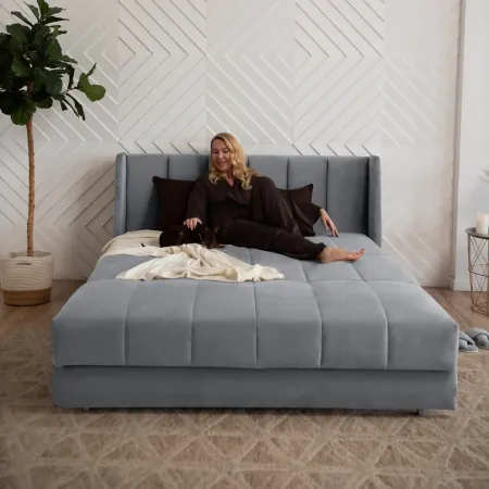 ВЕНЕЦИЯ Складная кровать светло-серая, 200