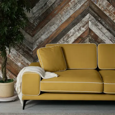 Солнечное побережье Диван угловой, медово-желтый