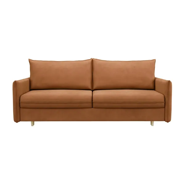 СКАНДИ Диван тканевый прямой терракотовый