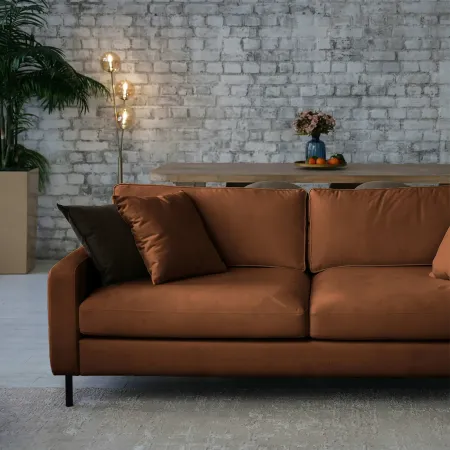 Хорошее настроение Диван прямой, медно-коричневый