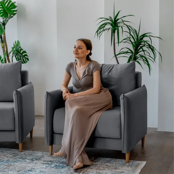 ЛУЧШИЙ ДРУГ Кресло-кровать серое