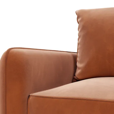 ПОРТЛЕНД Диван угловой терракотовый